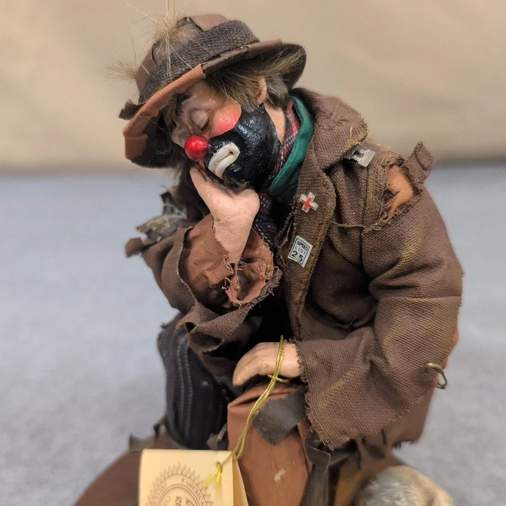 Emmett Kelly Jr., Real Rags "The Thinker 2" Collection Clown Figurine Limited Ed - Picture 2 of 6